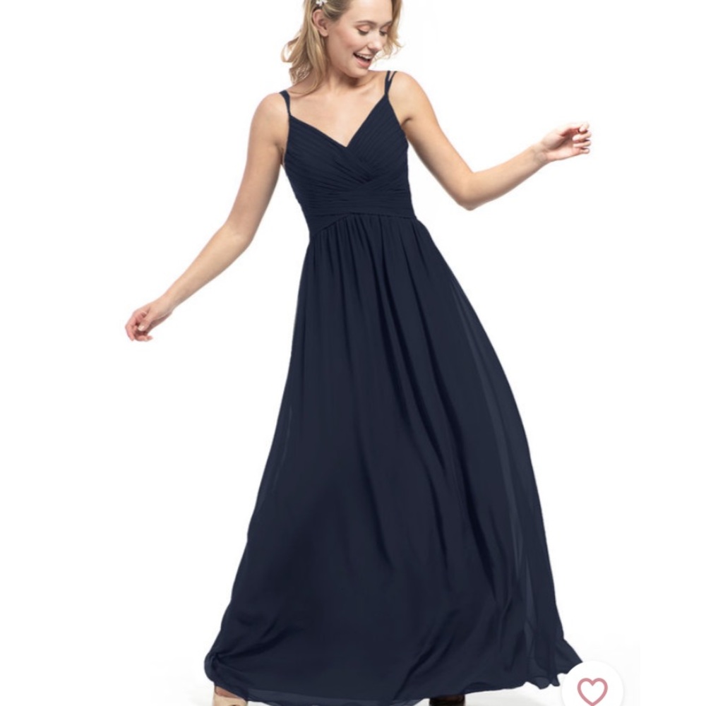 Azazie Blake Bridesmaid dress in navy blue